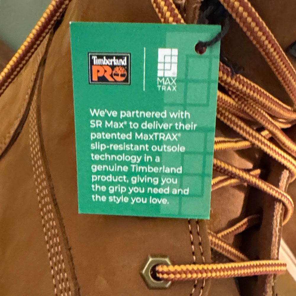 NWT Timberland Pro Max Trax Men's Tan Leather Boots - Picture 6 of 6